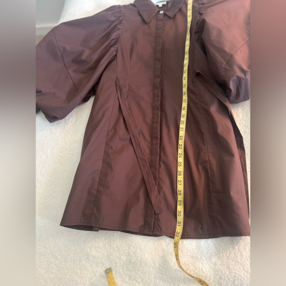The Brynn Tie-Waist Mini Dress - Mocha Size Small - Picture 12 of 16